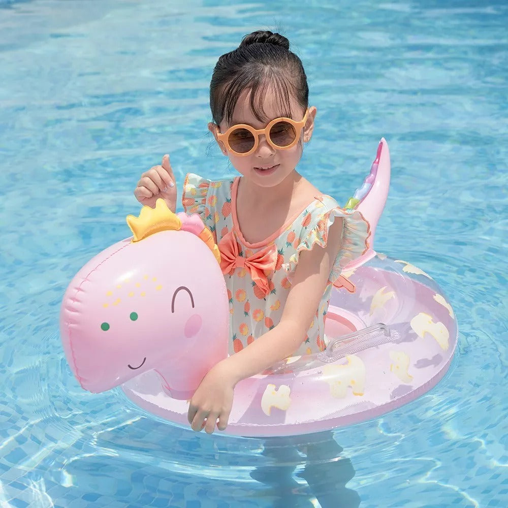 🦕  FLOTADOR INFLABLE INFANTIL DINOSAURIO: LA DIVERSIÓN ESTÁ GARANTIZADA CON ESTE AMIGUITO ACUÁTICO! 🎶💙.