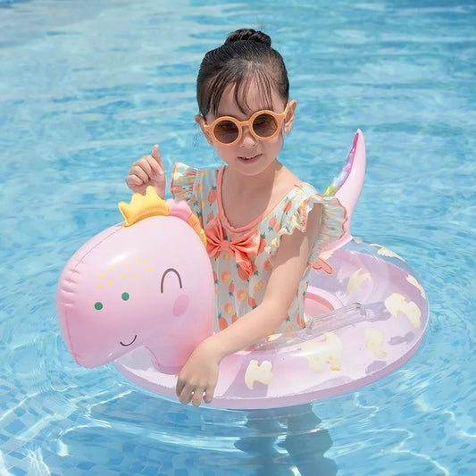 🦕  FLOTADOR INFLABLE INFANTIL DINOSAURIO: LA DIVERSIÓN ESTÁ GARANTIZADA CON ESTE AMIGUITO ACUÁTICO! 🎶💙.