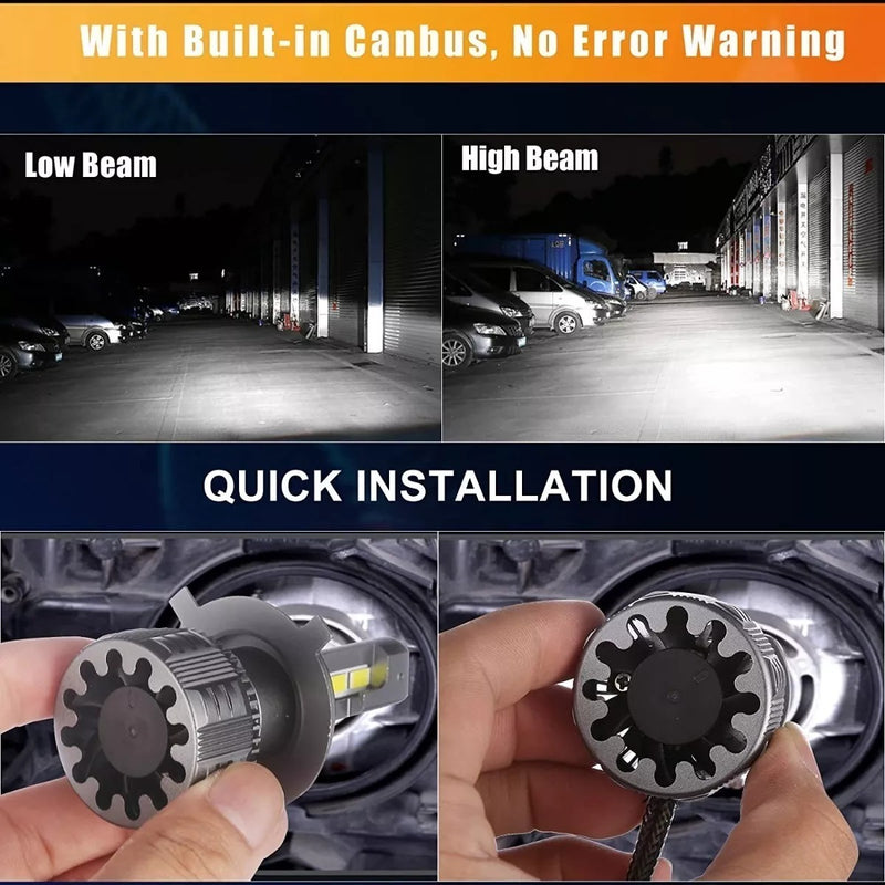 🚗 BOMBILLOS LED H4 LÚMENES 💡 CALIDAD PREMIUM PARA UNA CONDUCCIÓN SEGURA Y POTENTE 🔥.