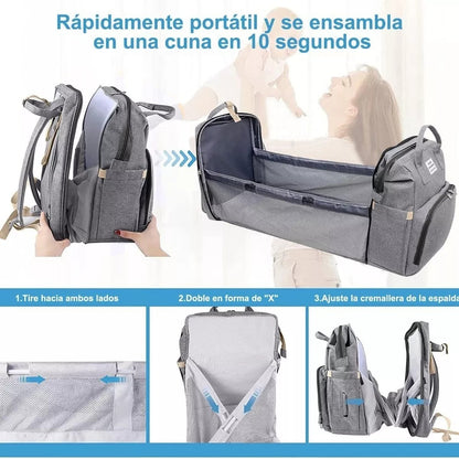 🚼🍼PAÑALERA BEBÉ TIPO CUNA PORTÁTIL 3 EN 1: COMODIDAD, SEGURIDAD Y VERSATILIDAD PARA TU BEBÉ EN CUALQUIER LUGAR 🍼🛏️ - GRAVIFLY CO SAS 