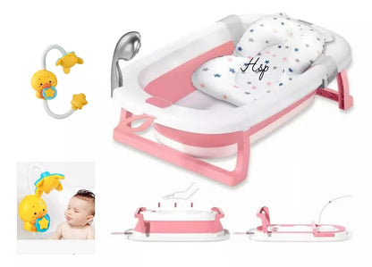 🛁👶 BAÑERA PLEGABLE CON TERMOMETRO: COMODIDAD Y SEGURIDAD EN CADA BAÑO ✨💦.