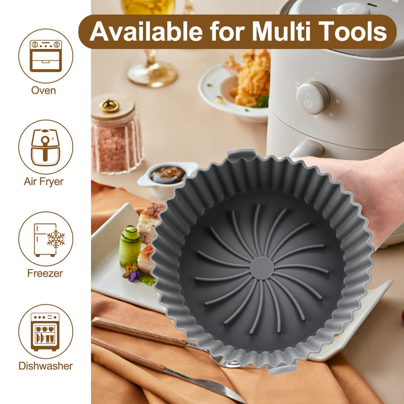 🍳 MOLDE EN SILICONA PARA FREIDORA DE AIRE 🥇 EL COMPLEMENTO PERFECTO PARA COCINAR SIN PREOCUPACIONES Y CUIDAR TU FREIDORA ⚡ - GRAVIFLY CO SAS 