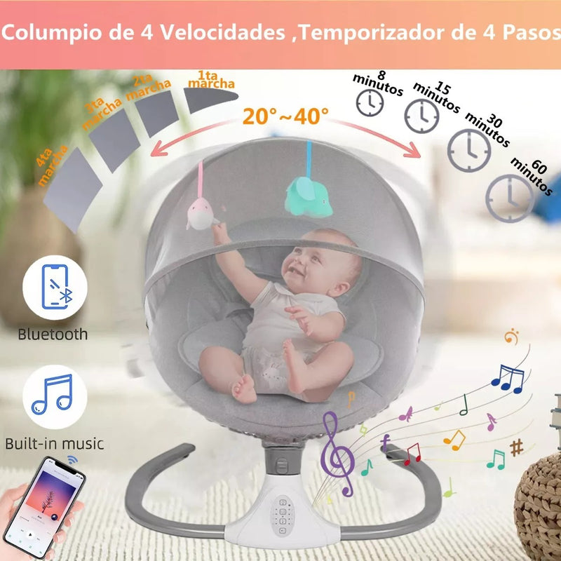 👶🎶 SILLA MECEDORA ELÉCTRICA MUSICAL: RELÁJATE Y DISFRUTA DE UNA EXPERIENCIA ÚNICA PARA TU BEBÉ 🌟 - GRAVIFLY CO SAS 