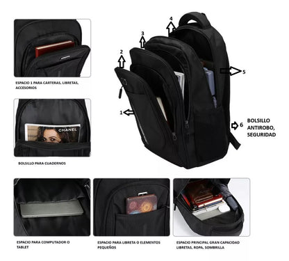 ✨BOLSO FASHION GRANDE: UNA MOCHILA QUE LO TIENE TODO: ESTILO, ESPACIO Y COMODIDAD 🎒💼 - GRAVIFLY CO SAS 