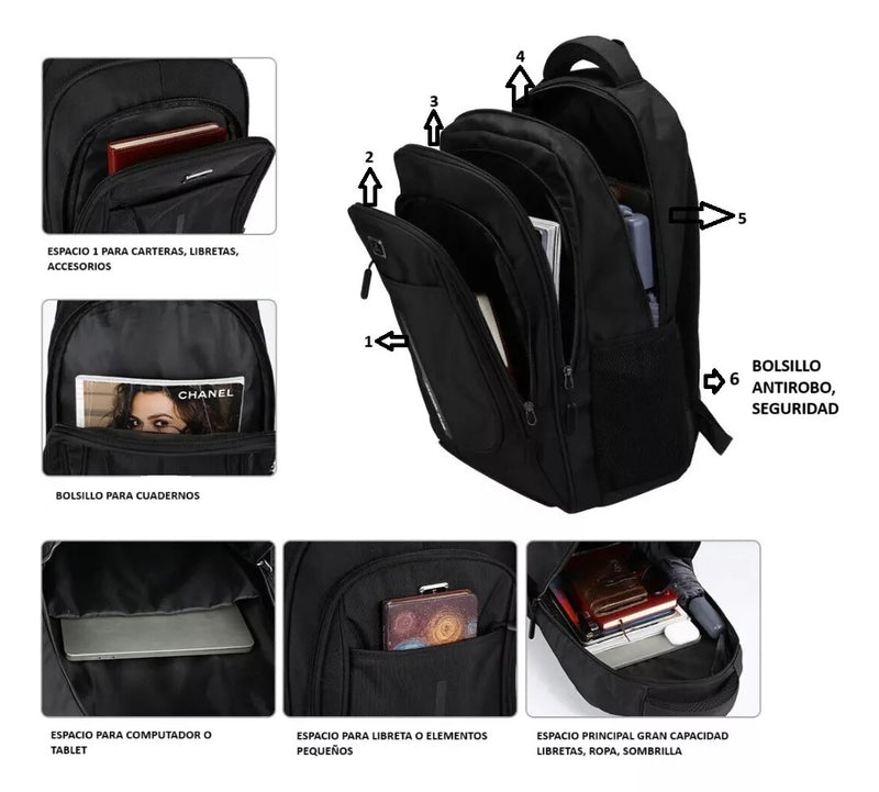 ✨BOLSO FASHION GRANDE: UNA MOCHILA QUE LO TIENE TODO: ESTILO, ESPACIO Y COMODIDAD 🎒💼 - GRAVIFLY CO SAS 