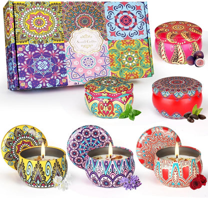 🌸💫 SET DE 6 VELAS AROMÁTICAS – AMBIENTE RELAJANTE Y ARMONIOSO, CADA VELA UNA MAGIA DIFERENTE! 🕯️🌟 - GRAVIFLY CO SAS 