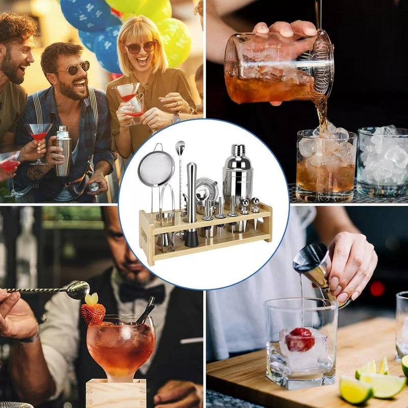 🍹🍸 SET DE COCTELERÍA : ¡DALE UN TOQUE DE CLASE A TUS COCTELES CON ESTE KIT PROFESIONAL! 🍷✨ - GRAVIFLY CO SAS 