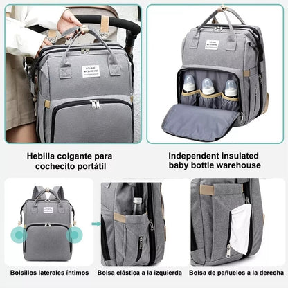 🚼🍼PAÑALERA BEBÉ TIPO CUNA PORTÁTIL 3 EN 1: COMODIDAD, SEGURIDAD Y VERSATILIDAD PARA TU BEBÉ EN CUALQUIER LUGAR 🍼🛏️ - GRAVIFLY CO SAS 