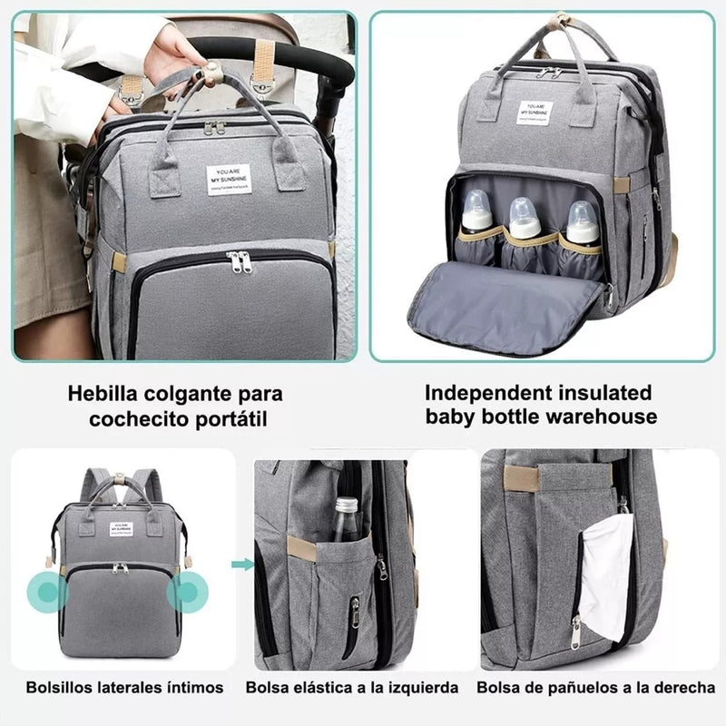 🚼🍼PAÑALERA BEBÉ TIPO CUNA PORTÁTIL 3 EN 1: COMODIDAD, SEGURIDAD Y VERSATILIDAD PARA TU BEBÉ EN CUALQUIER LUGAR 🍼🛏️ - GRAVIFLY CO SAS 