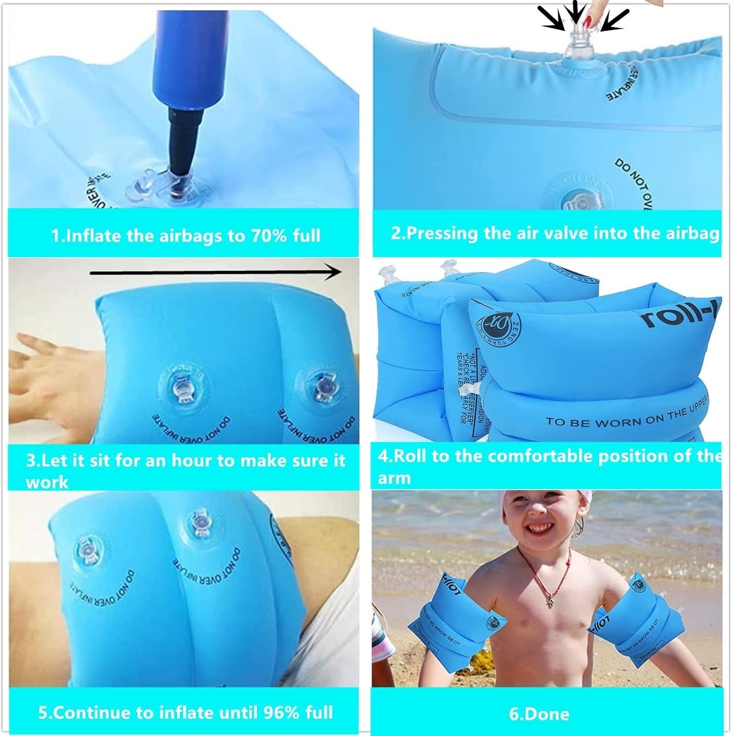 🏊‍♀️ FLOTADOR DE BRAZOS PARA NATACIÓN: IDEAL PARA LOS PEQUES QUE QUIEREN DIVERTIRSE EN EL AGUA CON TOTAL SEGURIDAD. 🌞.