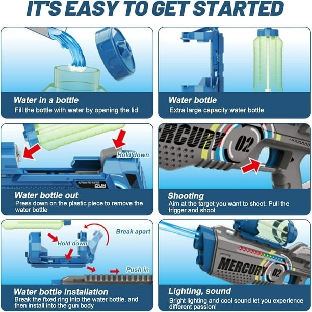 💥PISTOLA DE AGUA MERCURY: CARGA, APUNTA Y DISPARA ¡LA DIVERSIÓN ESTÁ GARANTIZADA! 💦🔫 - GRAVIFLY CO SAS 