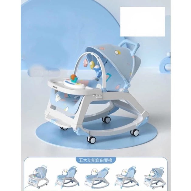 🌟 SILLA MECEDORA MULTIFUNCIONAL 5 EN 1 👶 COMODIDAD, SEGURIDAD Y DIVERSIÓN PARA TU BEBÉ 💖