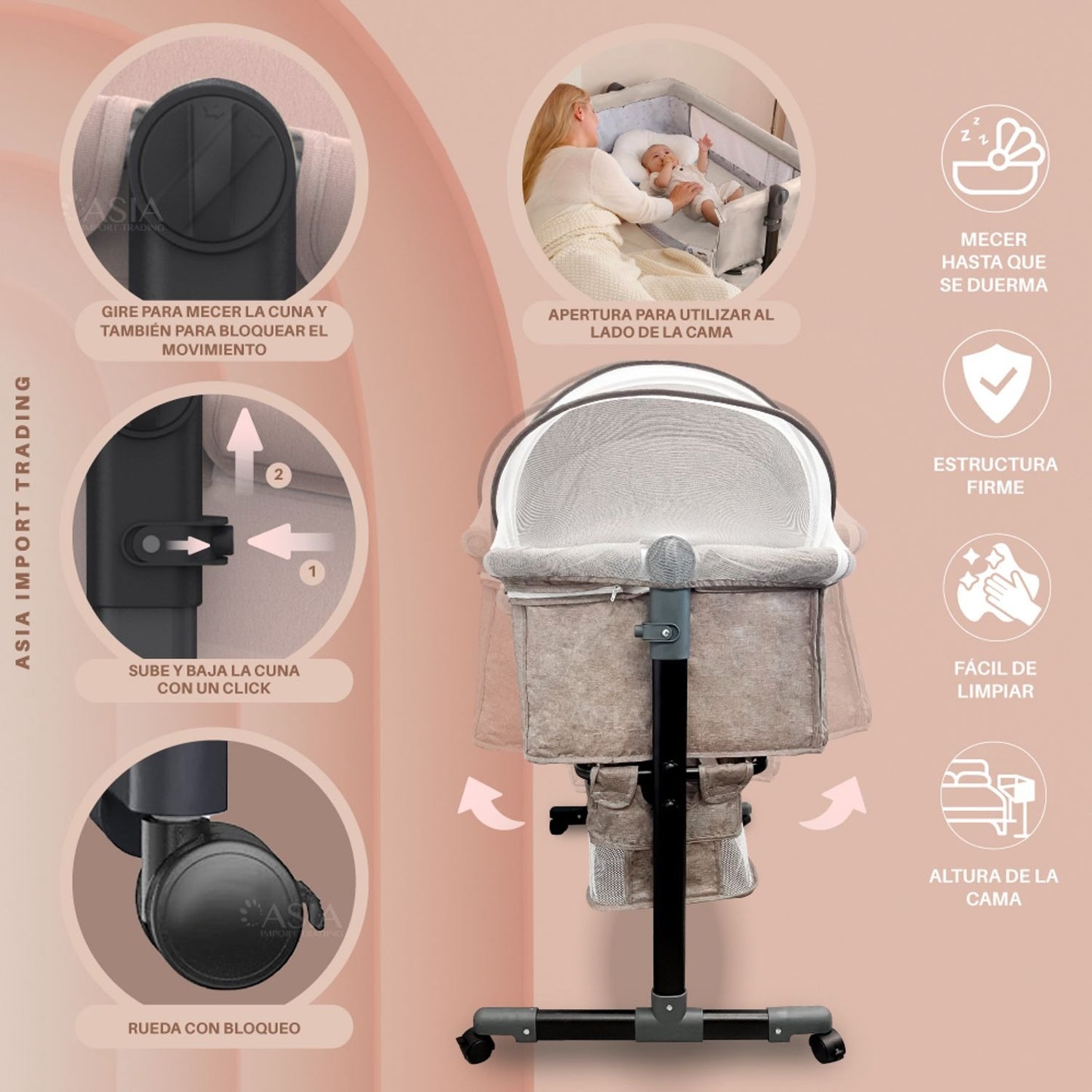 🛏️💗 CUNA COLECHO MECEDORA – DESCANSO, PRÁCTICA Y AMOR EN UN SOLO DISEÑO 🍼🌙