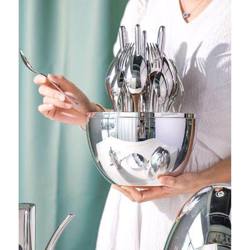 SET DE CUBIERTOS X 24 PIEZAS 💛 DISEÑO ORIGINAL EN FORMA DE HUEVO 🍳.